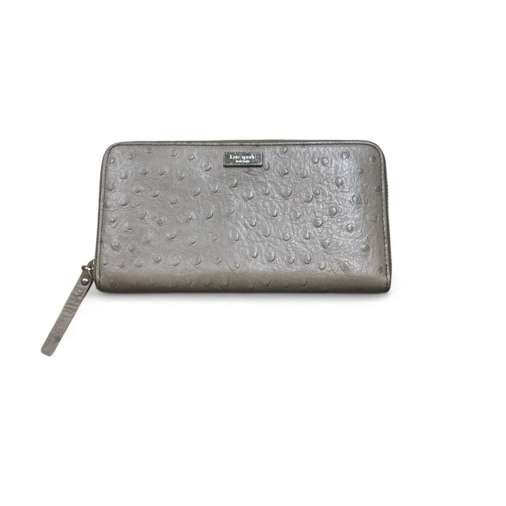 Kate Spade New‎ York Ostrich Embossed Leather Zip Around Wallet
